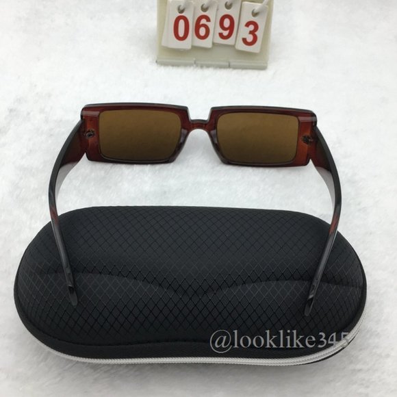 Leopard Print Frame  Brown Lens  Retro. Vintage Sunglasses - Picture 3 of 4